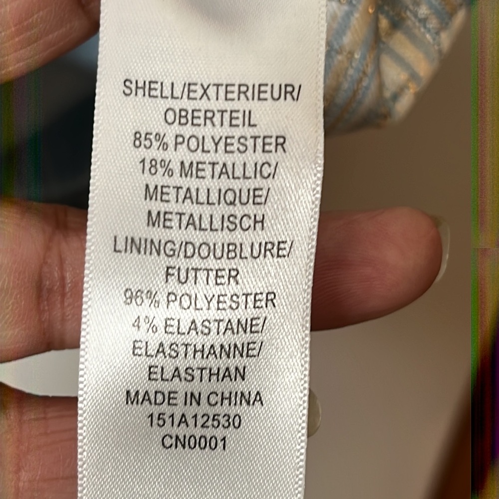 Aiden Mattox Womens Sheath Dress blue Adornments Sleeveless silver Size 2 - Picture 8 of 9